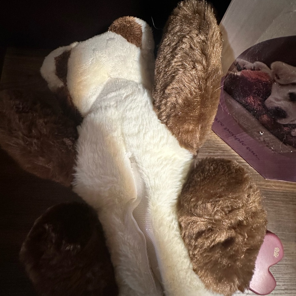 Snuggle Puppy Toy with heartbeat - Brown and Cream - Picture 7 of 7